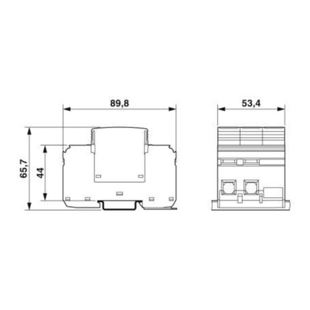 Odgromnik Ogranicznik Przepięć typ 1/2 VAL-MS-T1/T2 1000DC-PV/2+V PHOENIX CONTACT 2801160