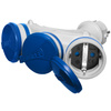 Rozgałęźnik przenośny szaro-niebieski R-X3/44S IP44 3×2P+Z 16A 250V Schuko W-01161