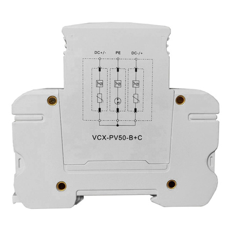 Ogranicznik przepięć ochronnik 3P 1000V DC T1 T2 (B+C) 12,5kA iskiernikowy DCBC3P1000PV5012,5KA