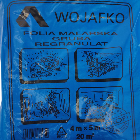 Folia malarska ochronna 4x5m regranulat Wojafko różne grubości DV-101