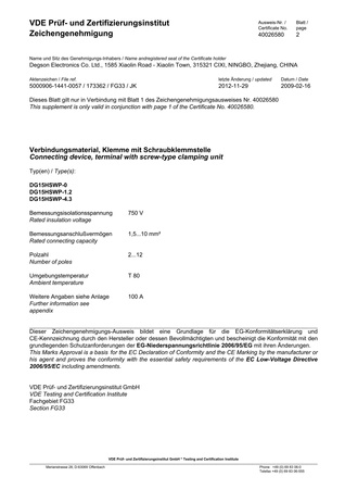 Listwa zaciskowa 10mm2 kostka elektryczna 12-torowa z osłoną kabla VDE/UL DGN DG15HSWP-1.2-12P-17