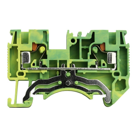 Złączka szynowa przelotowa zaciskowa żółto-zielona PE 2,5mm2 1P UL DS2.5-PE-01P-1C-00AH