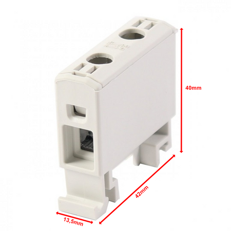 Złączka szynowa uniwersalna ETB 16/1 Al/Cu elektryczna śrubowa 2 otwory do kabli Elektro Becov UK1016.21