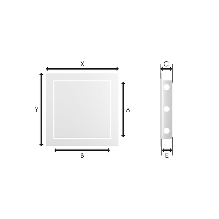 Drzwiczki rewizyjne z tworzywa 15/20 AirRoxy 02-802A
