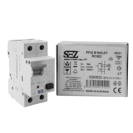 Wyłącznik nadprądowy PFI2 B16/0,01 SEZ 0090602