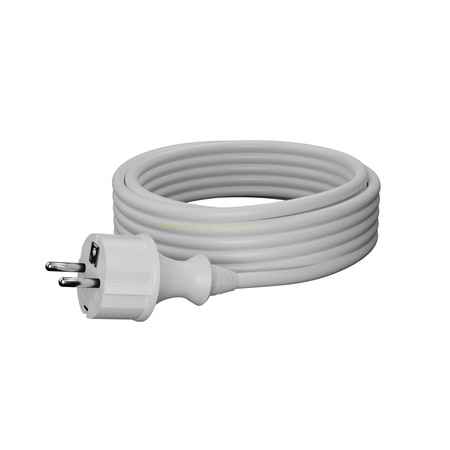 Przewód przyłączeniowy 4m z wtyczką prostą 250V 16A 3x1,5 mm² IP44 H05VV-F PP-40H biały W-98385