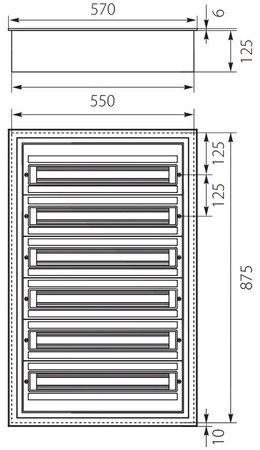 Rozdzielnica podtynkowa DARP-144 144 modułowa 6x24 IP54 z aluminiowymi drzwiami E-P 9.624