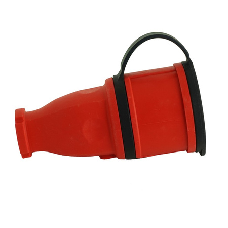 Gniazdo przenośne proste 16A 230V 2P+Z czerowne Schuko 3101-304-1600