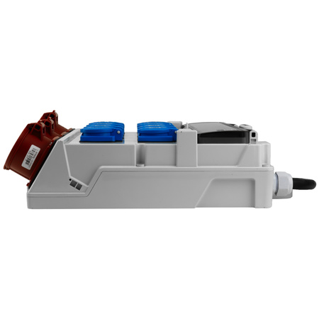 Rozdzielnica budowlana 2x16A 32A CEE 8x230V erbetka z kablem zabezpieczona Doktorvolt TR-S/FI DV-5022-D