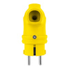 Wtyczka gumowa kątowa 16A 230V żółta Schuko 3101-302-0700