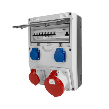 Rozdzielnica budowlana TD-S/FI 63A 16A 2x230V Schuko Doktorvolt DV-2268-D