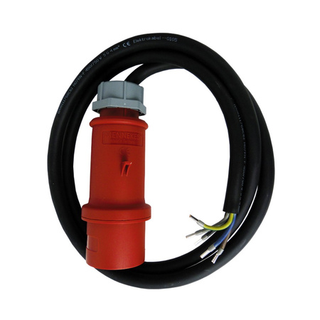 2m Przewód przyłączeniowy z wtyczką 32A/5P kabel 5x4mm² DV-2947-PP32