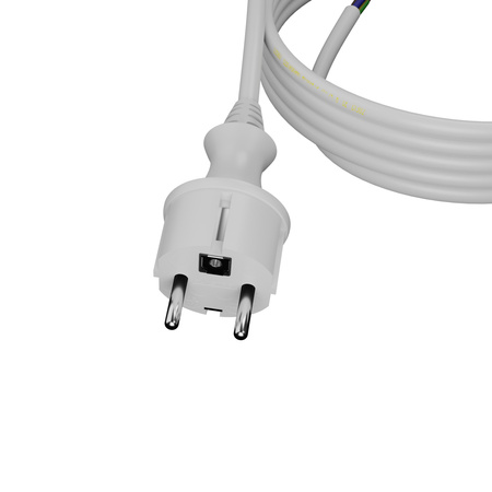 Przewód przyłączeniowy 3m z wtyczką prostą 250V 16A 3x1,5 mm² IP44 H05VV-F PP-40H biały W-98383