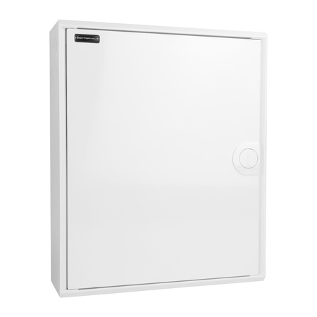 Rozdzielnica modułowa natynkowa 2x12 zabezpieczona 10xMCB 1xRCCB VDE okablowana skrzynka elektryczna Hager 370x305x96,5mm zaciski rozgałęźne L1, L2, L3, N, PE Doktorvolt DV-6326-NT