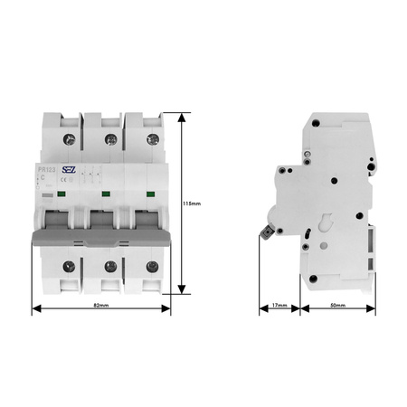 C80A 3P 10kA Wyłącznik nadprądowy bezpiecznik eska PR123 SEZ 6557