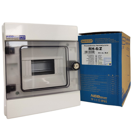 Rozdzielnica hermetyczna natynkowa RH-6/Z Elektro-Plast 1x6 36.4