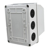 Puszka natynkowa z dławikami wym/wew 190x145x135 mm 10membran z wysoką pokrywą IP66 M-L 009.PG.CA.G