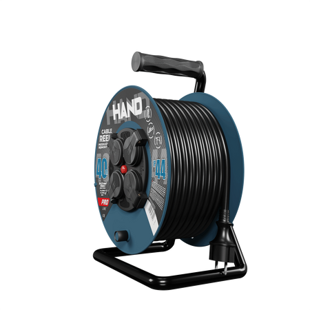 Przedłużacz bębnowy HAND PRO 40m 4x Gniazda 230V IP44 H05RN-F 3x2,5 mm² W-96319