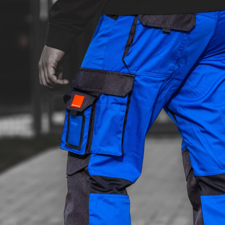 Spodnie robocze 245 g/m2 R50 WZMOCNIONE NIEBIESKO-CZARNE Doktorvolt DV-2100-SD-B550-50