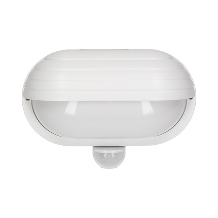 SAMUM. oprawa ogrodowa z czujnikiem ruchu 180st. 1x60W. E27. IP44. z przesłoną. plastik. biała OR-OP-304WE27ZMR