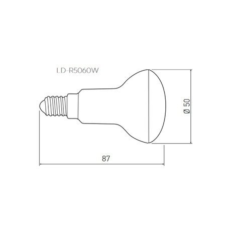 Żarówka LED E14 6W barwa neutralna 4000 K LD-R5060W-40
