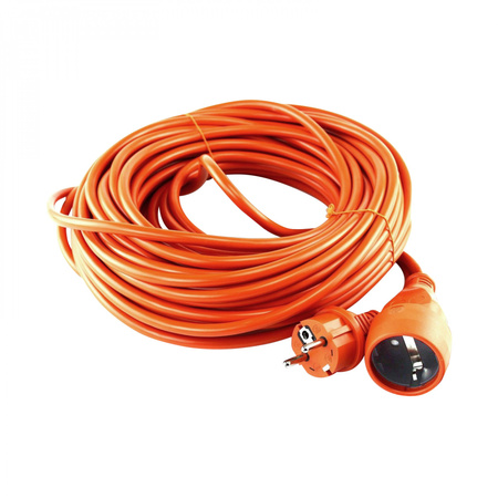 Przedłużacz ogrodowy pomarańczowy zalewany. 1x2P+Z (schuko) 50m. H05VV-F 3x1.0mm2. 230VAC/10A OR-AE-13168(GS)/50M