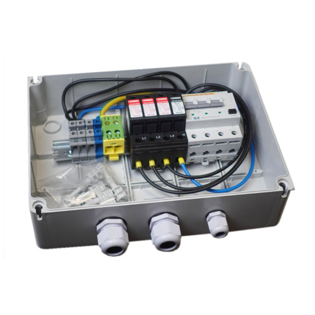 Rozdzielnica fotowoltaiczna solarna PV AC RCBO B16A 300mA 3F T1 T2 Phoenix Doktorvolt DV-0249-FOT