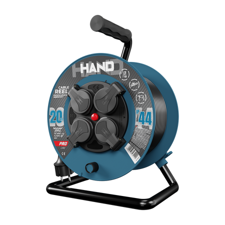 Przedłużacz bębnowy HAND PRO 20m 4x Gniazda 230V IP44 H05RN-F 3x1,5 mm² W-96304
