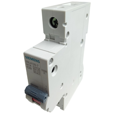 SIEMENS wyłącznik nadprądowy C20A, 1P, 10KA bezpiecznik 5SL4120-7
