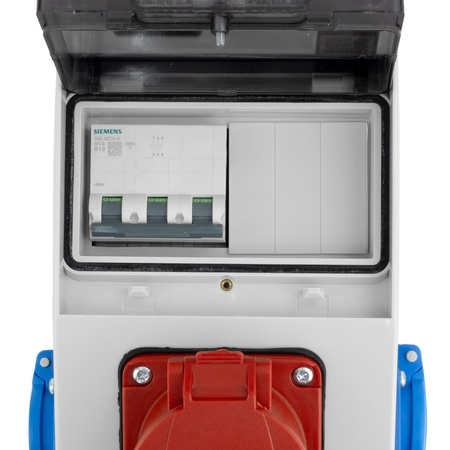 Rozdzielnica budowlana XS 16A 2x230V wyłącznik nadprądowy SIEMENS erbetka IP44 Doktorvolt  DV-6081-D