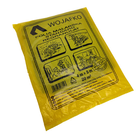 Folia malarska ochronna 4x5m regranulat Wojafko różne grubości DV-100
