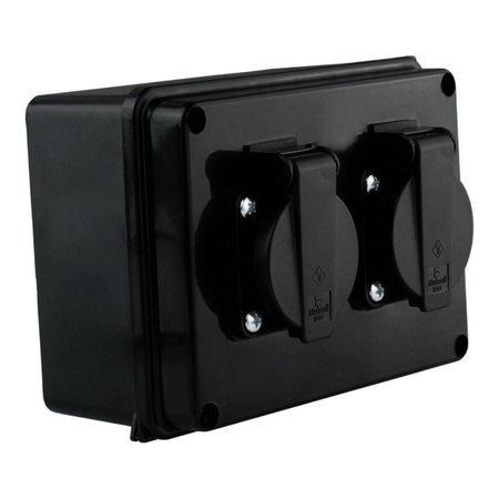 Puszka hermetyczna z gniazdami 230V Schuko IP54 Marlanvil 6.82105