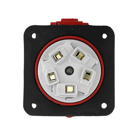 Gniazdo tablicowe proste CEE 400V 32A/5P 75x75 mm VDE TP Electric 3107-322-1675