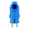 Wtyczka gumowa kątowa 16A 230V niebieska Schuko 3101-302-0900