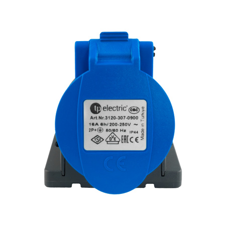 Gniazdo natynkowe kempingowe CEE 3P 16A IP44 230V VDE TP Electric 3120-307-0900
