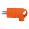Wtyczka gumowa kątowa 16A 230V pomarańczowa Schuko 8956