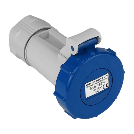 Gniazdo przenośne 230V 16A IP67 system francuski Doktorvolt PSG 16 DV