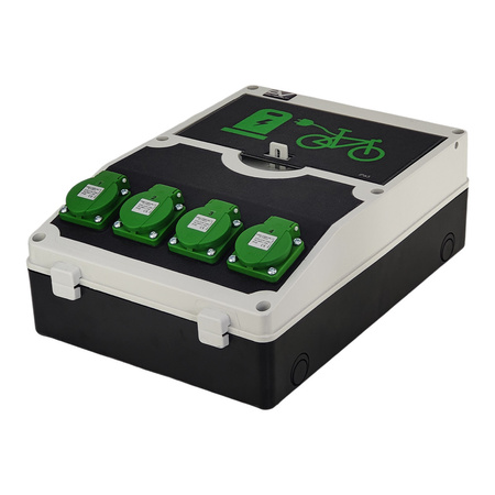 Stacja ładowania rowerów elektrycznych 12 modułowa 4x230V 4xRCBO Doktorvolt DV-2137