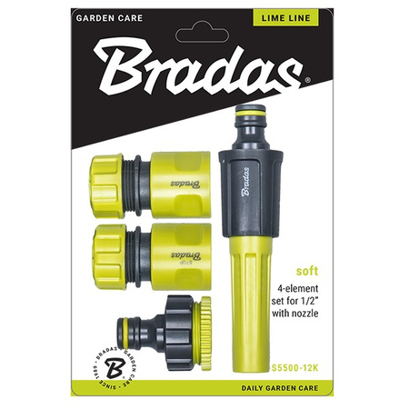 4-elementowy zestaw zraszający na wąż 1/2" LIME LINE BRADAS LE-05500-12K