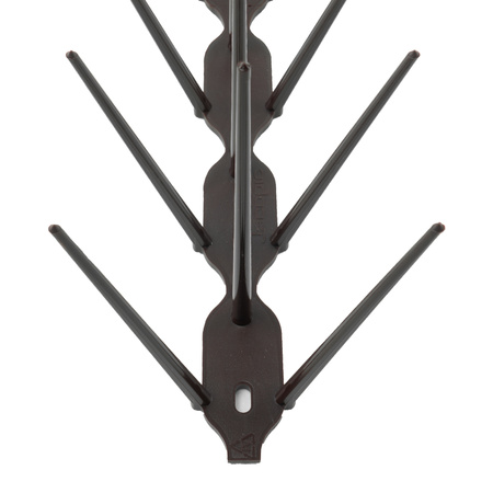 Kolce plastikowe odstraszacz na ptaki 34cmx3cmx9,5cm brązowe skuteczna ochrona przeciw ptakom DV-KOLCE-BR