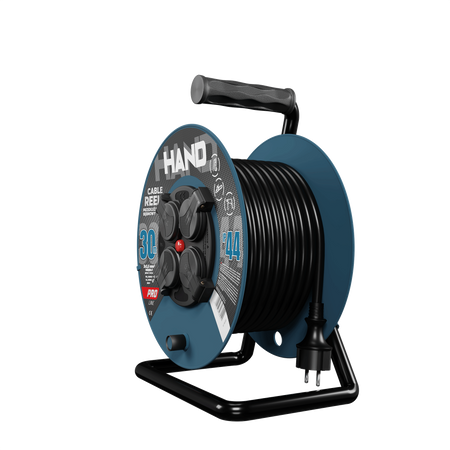 Przedłużacz bębnowy HAND PRO 30m 4x Gniazda 230V IP44 H05RN-F 3x2,5 mm² W-96318