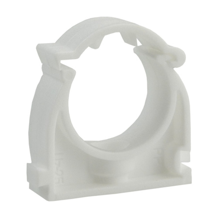 Uchwyt do rur RL, RLm, RS PVC ⌀20 zamknięty do rur gładkich biały Marmat UZ-20