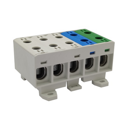 Złączka szynowa uniwersalna ETB 50/1x5 (L1,L2,L3,N,PE) Al/Cu elektryczna śrubowa 10 otworów do kabli Elektro Becov UK5050