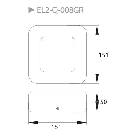 Oprawa elewacyjna LED VALIT 8W 4000K 680LM IP65 GRAFIT Bemko C25-EL2-Q-008GR-4K