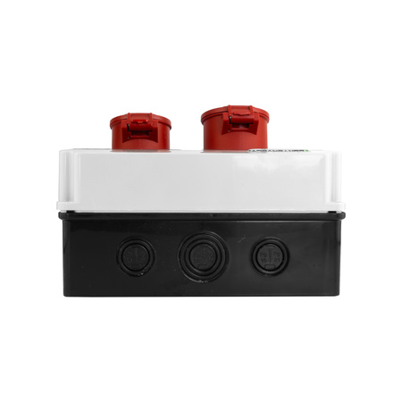 Rozdzielnica budowlana JUN 32A/16A/4x230V z zabezpieczeniami IP54 gniazda DOKTORVOLT® DV-6856-F