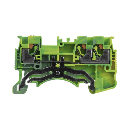Złączka szynowa 1,5mm2 1P 3-przewodowa zacisk push-in żółto-zielona PE DS1.5-TW-PE-01P-1C