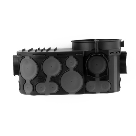 F-tronic Puszka instalacyjna podtynkowa 10 sztuk do elektroniki IT z membraną 67mm czarna VDE 732 E550