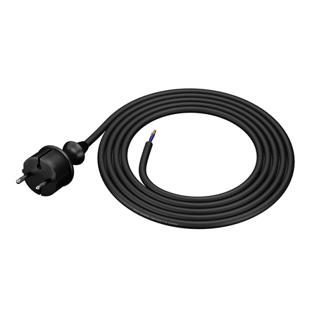 Przewód przyłączeniowy 2m z wtyczką prostą 250V 16A 2x1,5 mm² IP44 H07RN-F PP-40H czarny W-97197