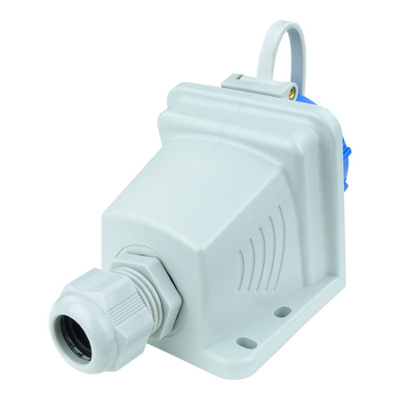 Gniazdo naścienne hermetyczne 16A 2P+Z 230V IP68 natynkowe Schuko 3101-385-0900