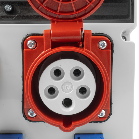 Rozdzielnica budowlana 16A 32A CEE 3x230V erbetka z uchwytem zabezpieczona Doktorvolt DV-8126-F